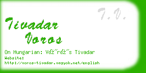 tivadar voros business card